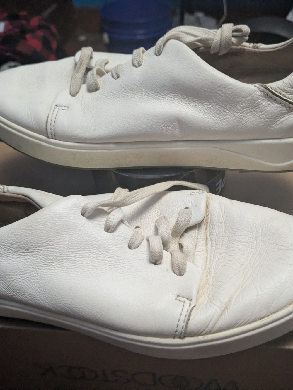 Women's Olukai White Leather Sneakers Size 8
